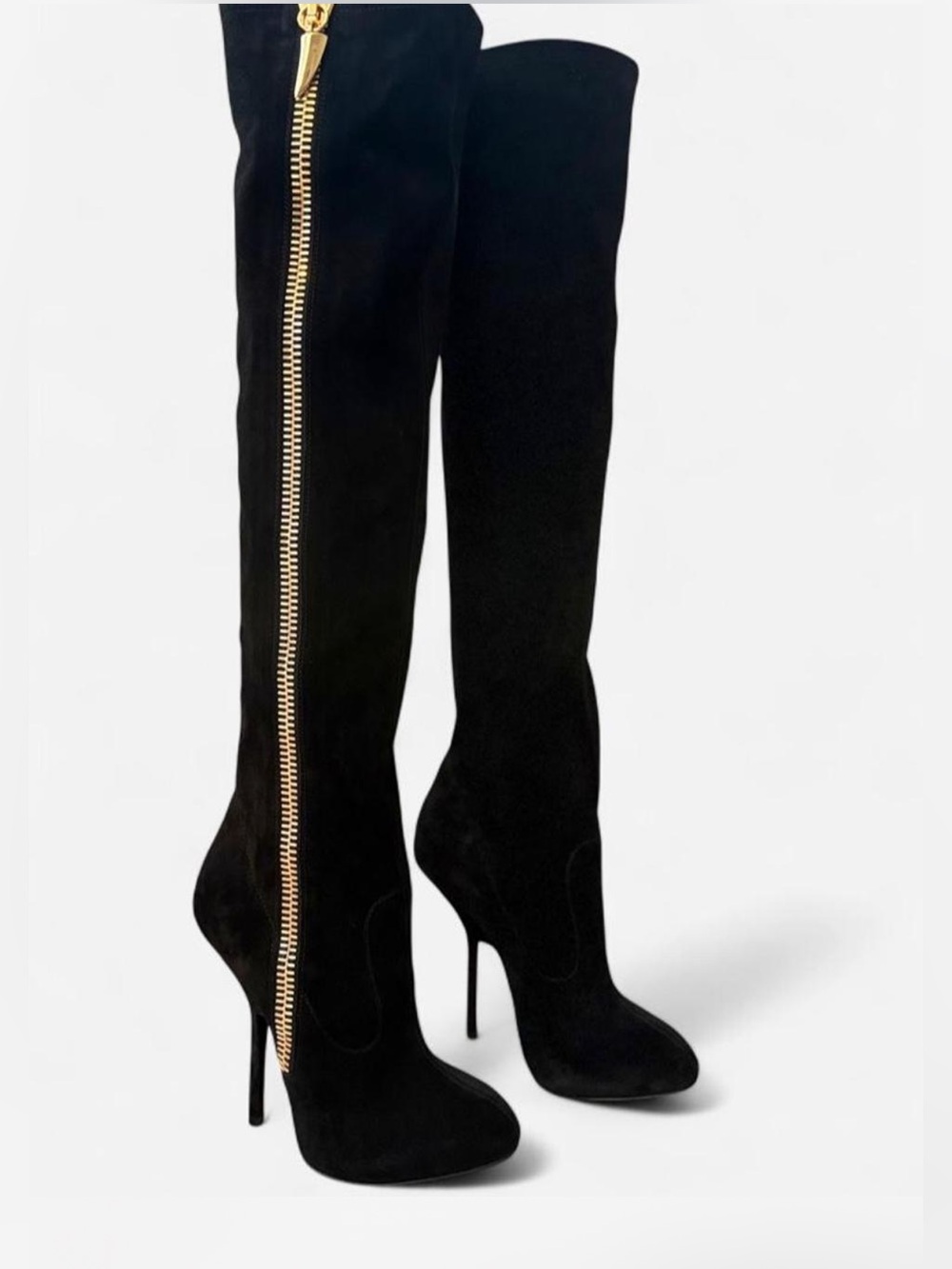Giuseppe Zanotti Over the Knee Suede Dramatic Boot